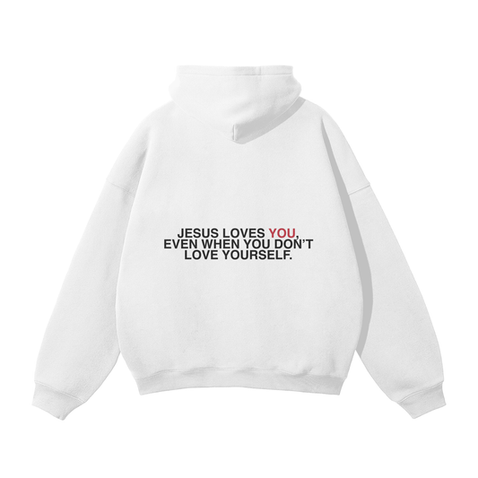 JESUS LOVES YOU OVERSIZED HOODIE