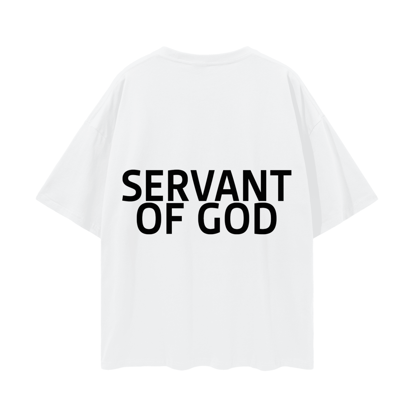 SERVANT OF GOD "SG" WHITE OVERSIZE TEE