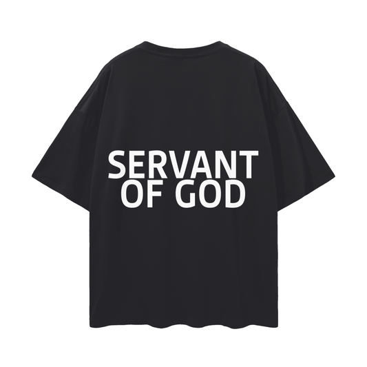 SERVANT OF GOD "SG" BLACK OVERSIZE TEE
