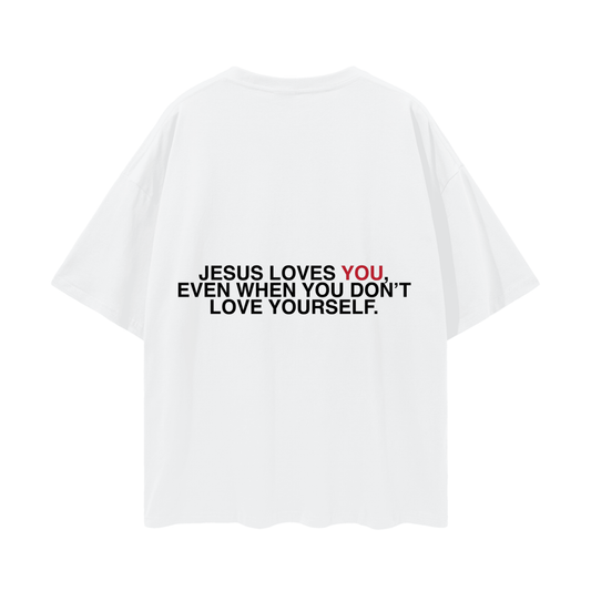 JESUS LOVES OVERSIZED TEE