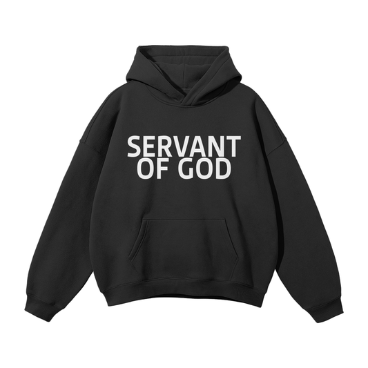 SERVANT OF GOD "BOLD" BLACK OVERSIZE HOODIE