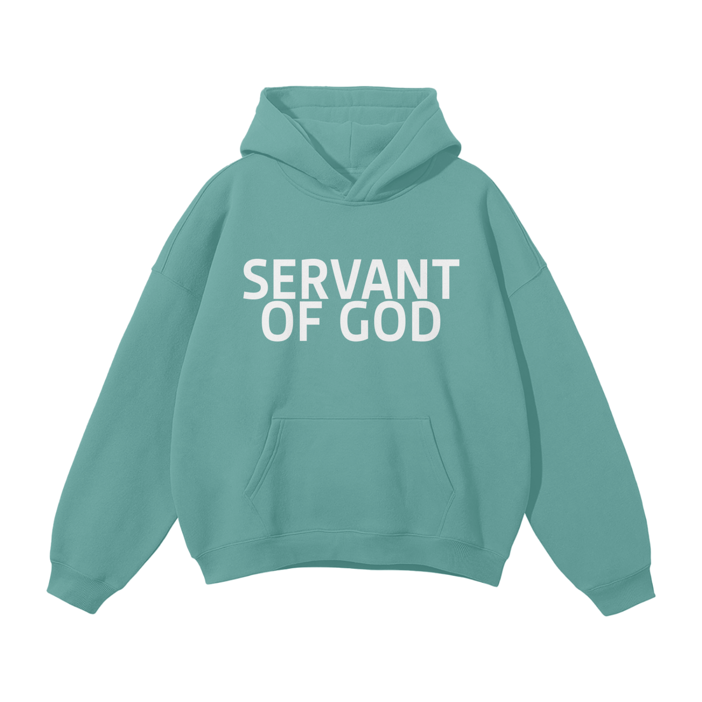 SERVANT OF GOD "BOLD" TEAL OVERSIZE HOODIE