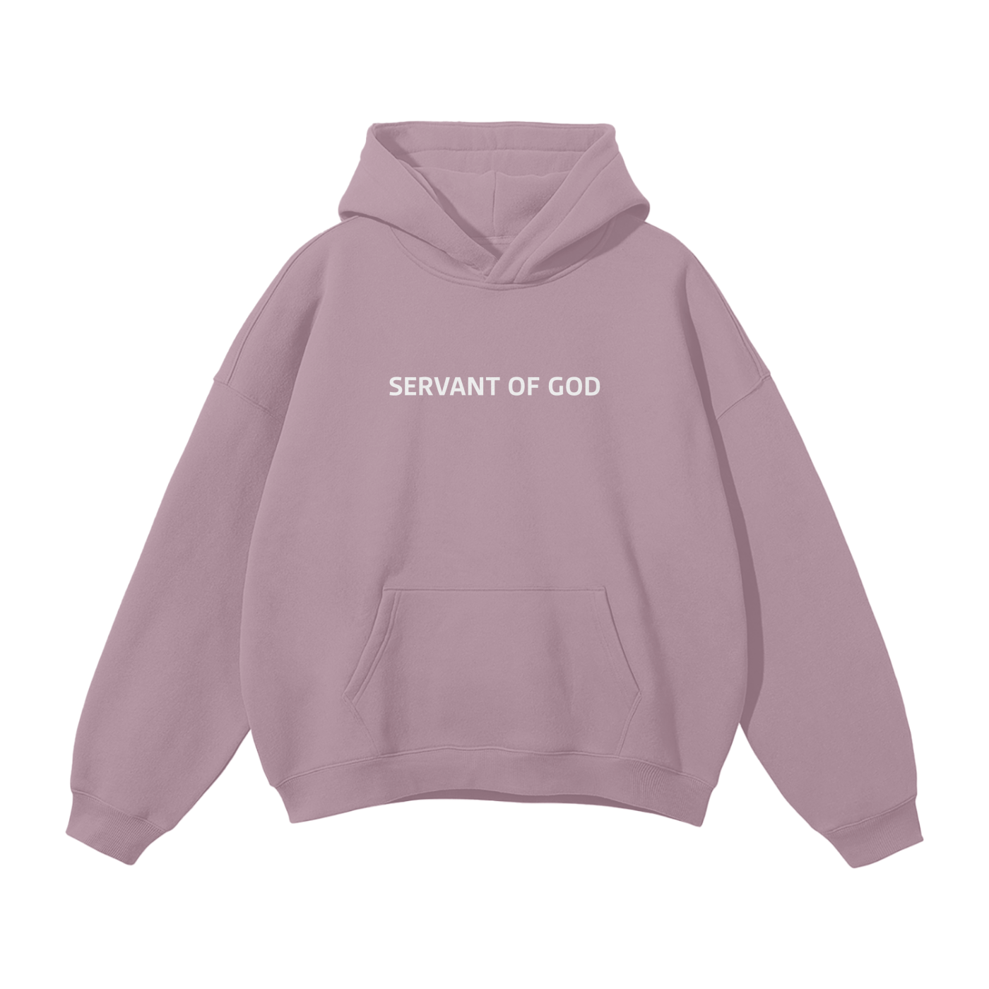 SERVANT OF GOD "SERVE TILL ALL KNOW" PASTEL PURPLE OVERSIZED HOODIE