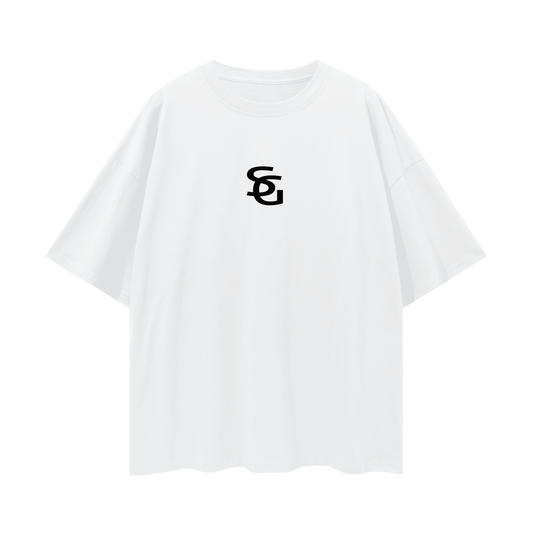 SERVANT OF GOD "SG" WHITE OVERSIZE TEE