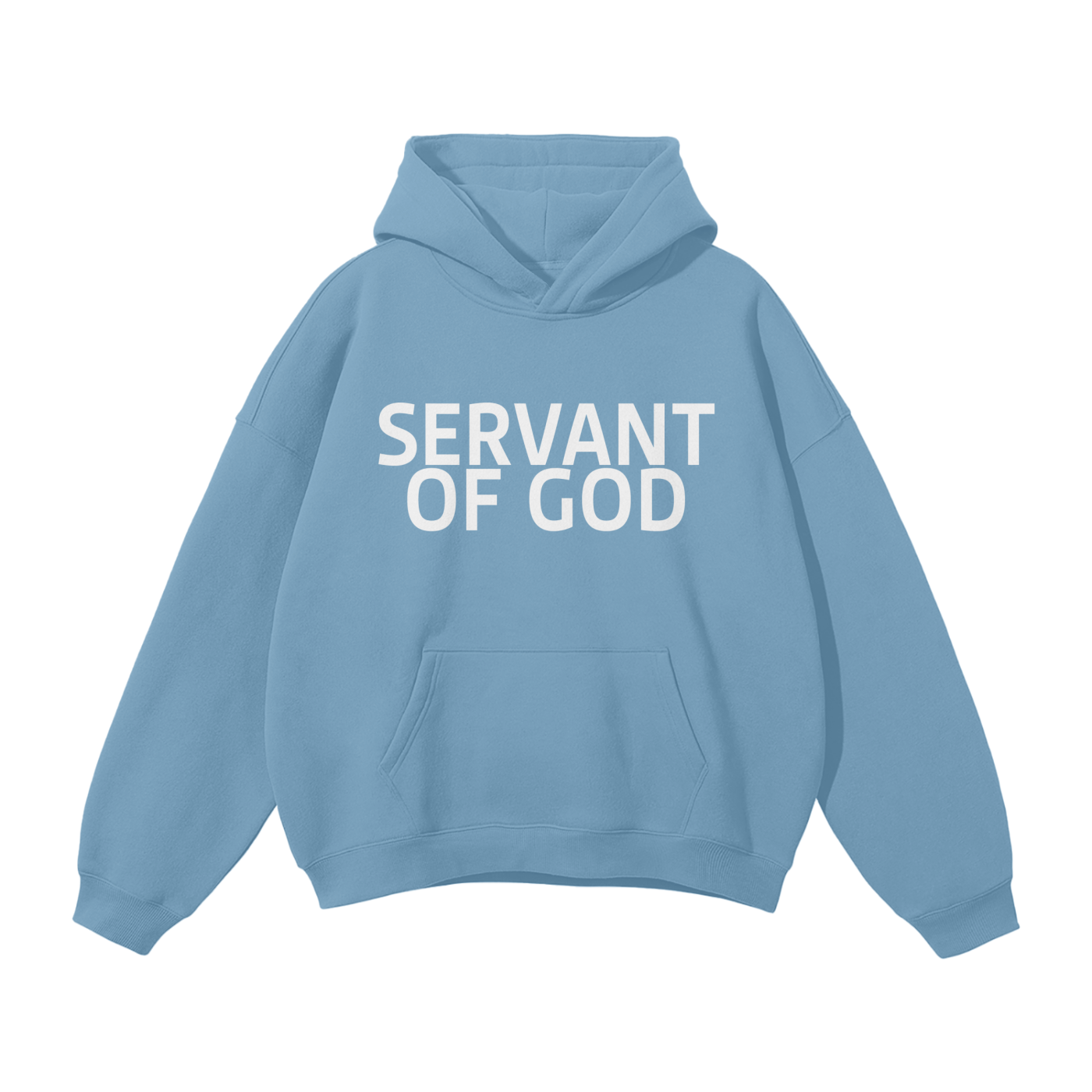 SERVANT OF GOD "BOLD" BABY BLUE OVERSIZE HOODIE
