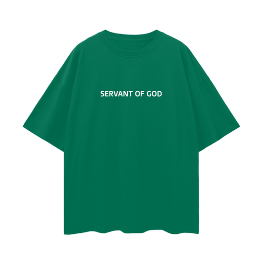 SERVANT OF GOD "SERVE TILL ALL KNOW" GREEN OVERSIZE TEE